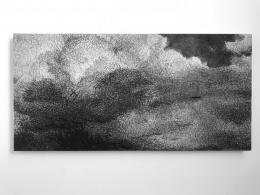 THE CLOUD SERIE III, 70x35x35cm. 2019 graphite, charcoal, paper